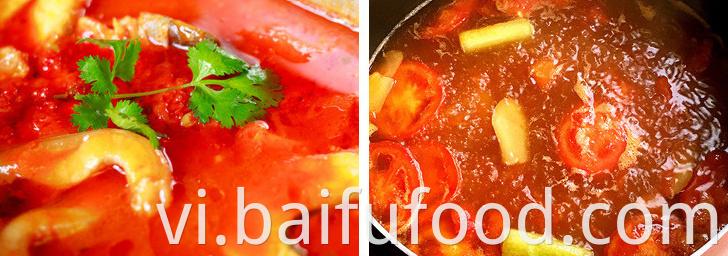 Tomato hot pot bottom material